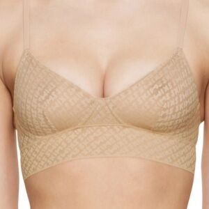 SKIMS logo mesh triangle bralette NWT in Clay